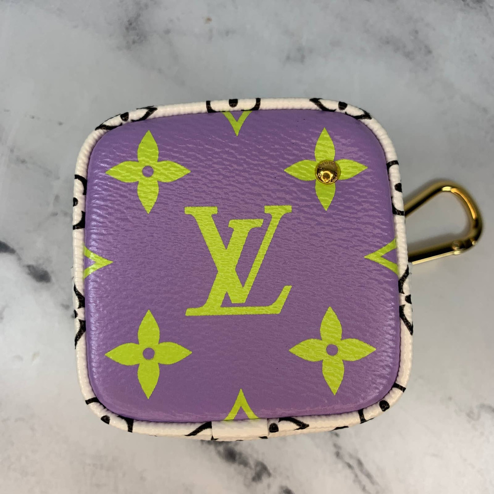 Louis Vuitton Giant Cube Monogram Purple/Black/White Coin Purse Chain Case LV - Picture 12 of 12